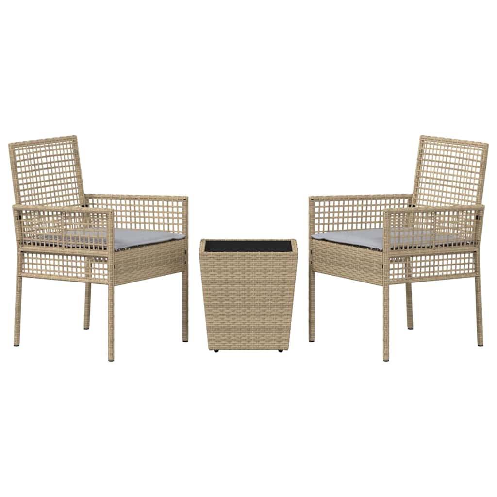 Vidaxl - Ensemble bistro de jardin 3 pcs-Salons de jardin Beige polyrotin 690572 - Image 7