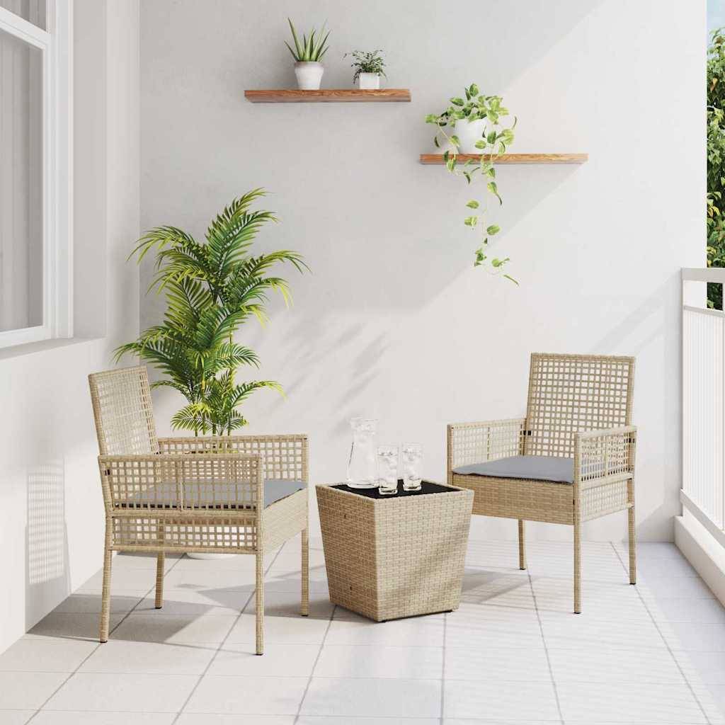 Vidaxl - Ensemble bistro de jardin 3 pcs-Salons de jardin Beige polyrotin 690572 - Image 1