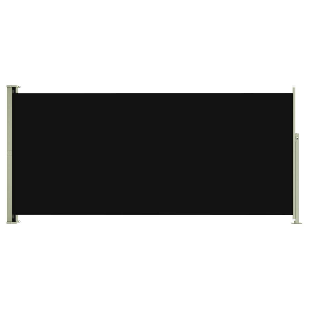 Helloshop26 - Auvent paravent store brise-vue latéral rétractable de patio jardin terrasse balcon protection visuelle écran 140 x 300 cm noir - Imagen 1