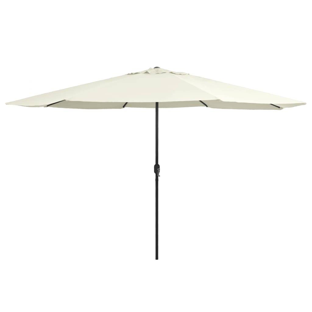 Maison Chic - Parasol de jardin - Parasol d'extérieur avec mât en métal 390 cm blanc sable - Image 2