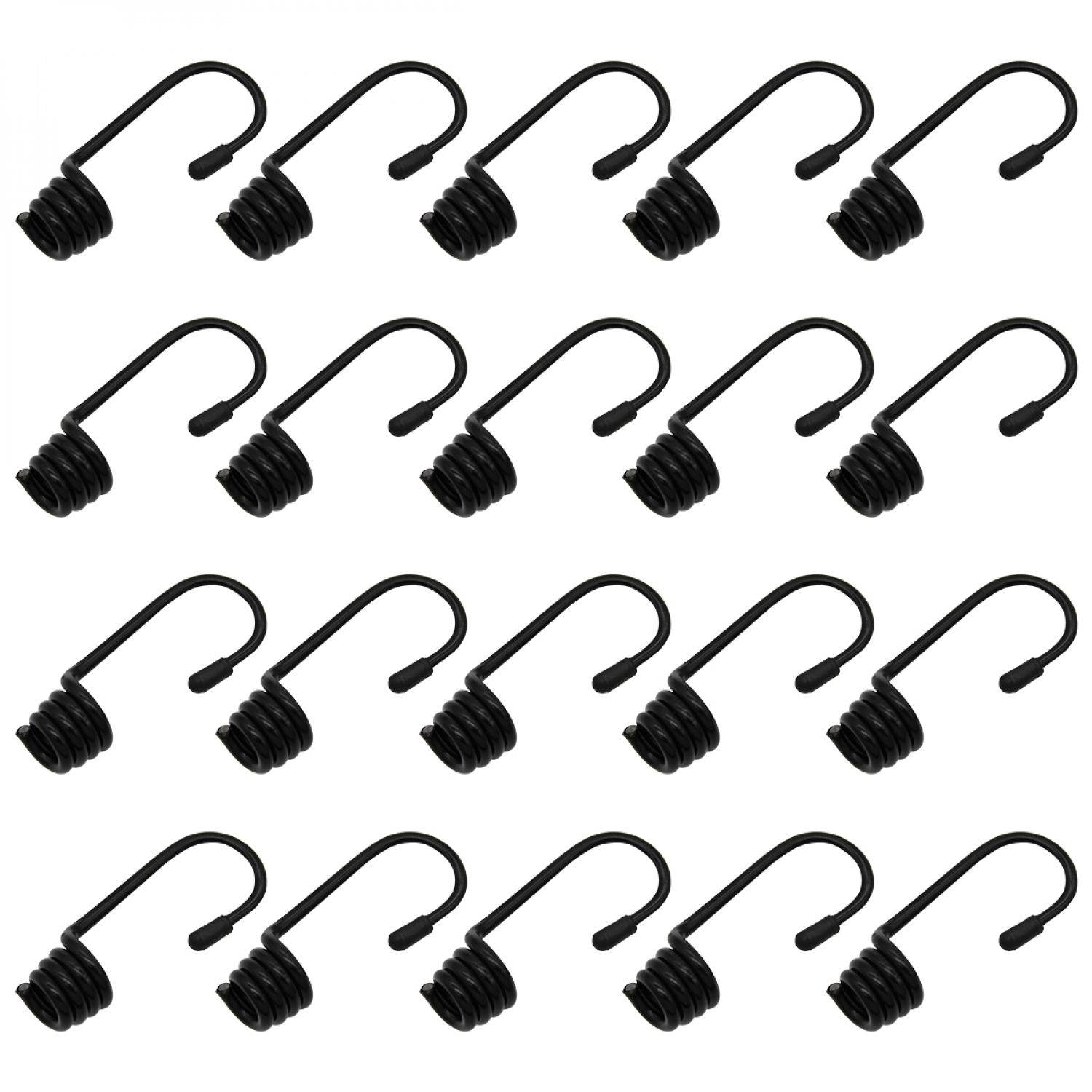 Linxor - Lot de 20 crochets pour tendeur - 7 cm - Noir - Linxor - Imagen 1