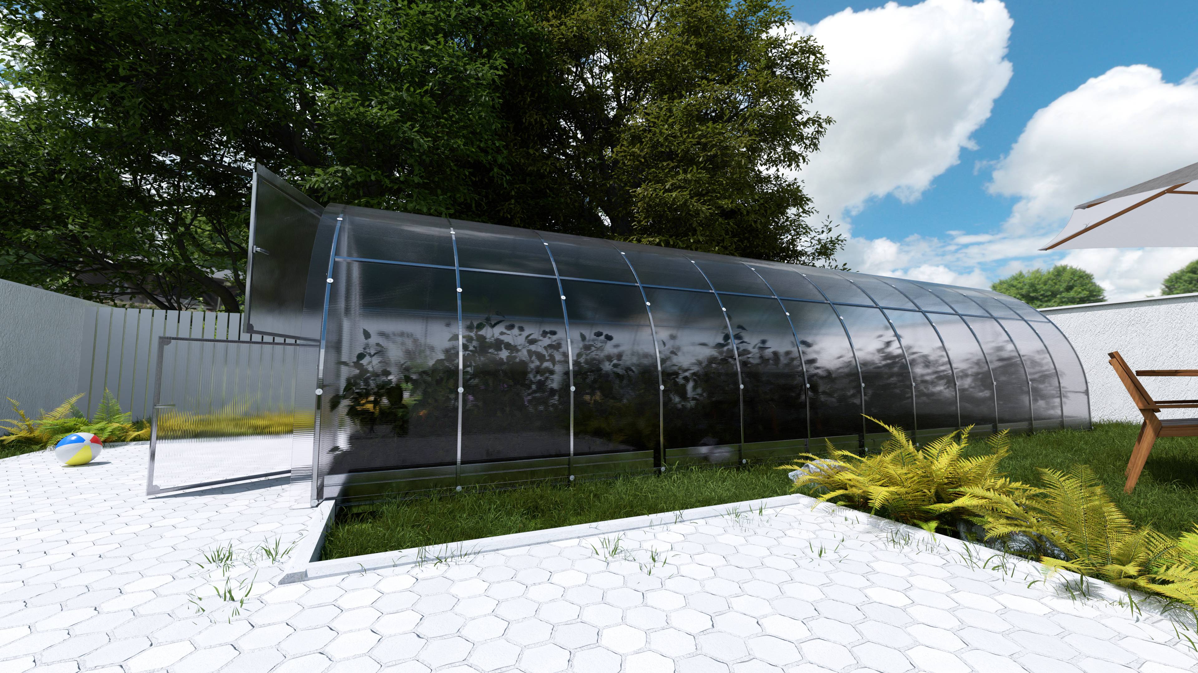 KLASIKA GREENHOUSES - Serre KLASIKA EASY 3 x 8 m (24 m²), 4 mm avec revêtement en polycarbonate - Image 1