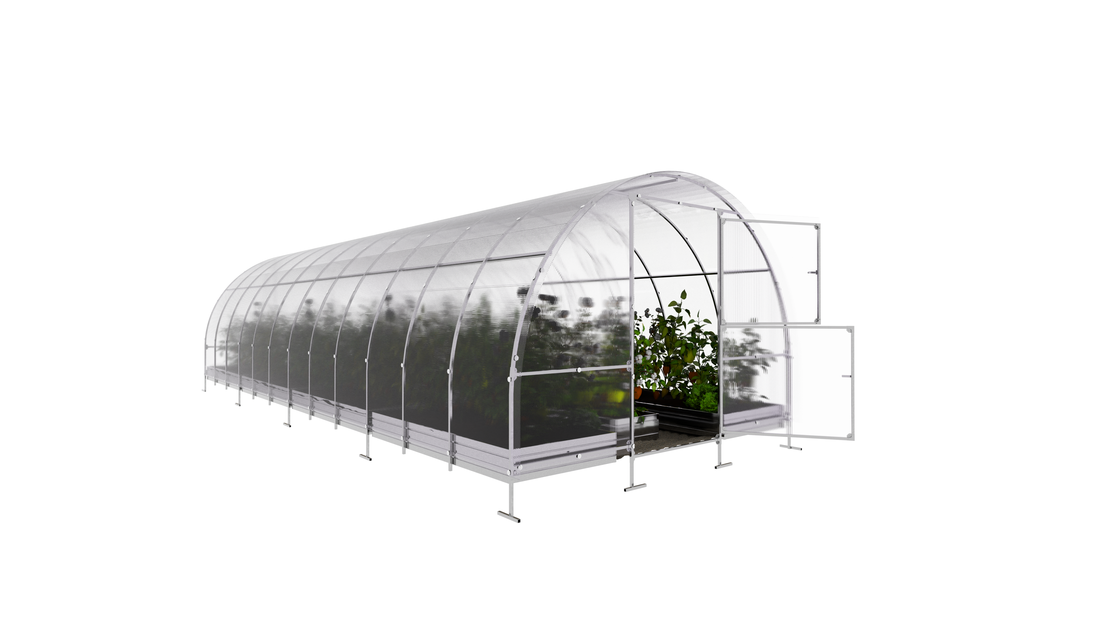 KLASIKA GREENHOUSES - Serre KLASIKA EASY 3 x 8 m (24 m²), 4 mm avec revêtement en polycarbonate - Image 6