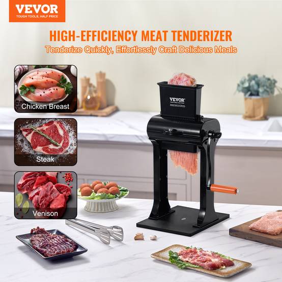 VEVOR Attendrisseur viande manuel inox, 31 lames. Pour steak, poulet, porc. - Image 2