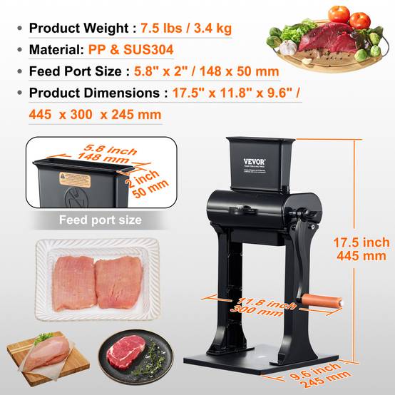 VEVOR Attendrisseur viande manuel inox, 31 lames. Pour steak, poulet, porc. - Image 7