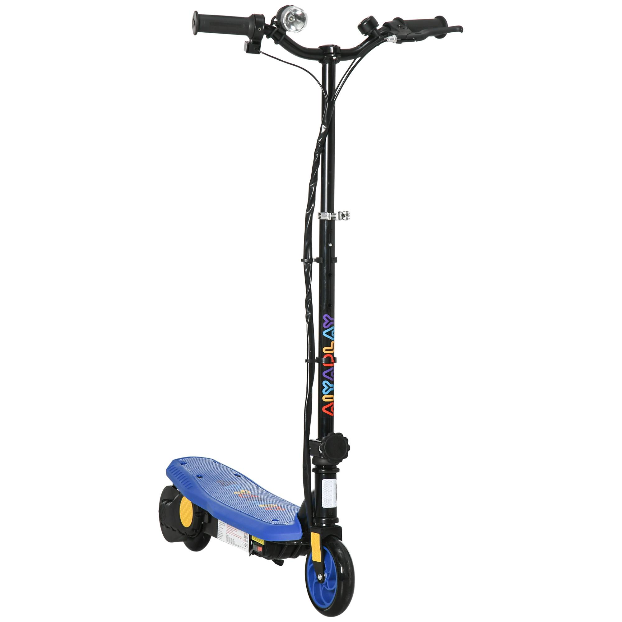 Sans Marque - Trottinette électrique enfants 7-14 ans pliable phare LED roues frein 12 km/h bleue - Image 2