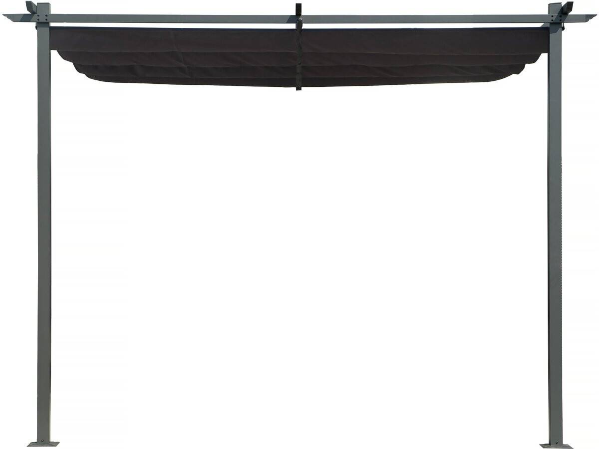 Pergola Adossée Avec Toit Rétractable - 3 X 3 M - Gris Anthracite -habitat Et Jardin - Imagen 4