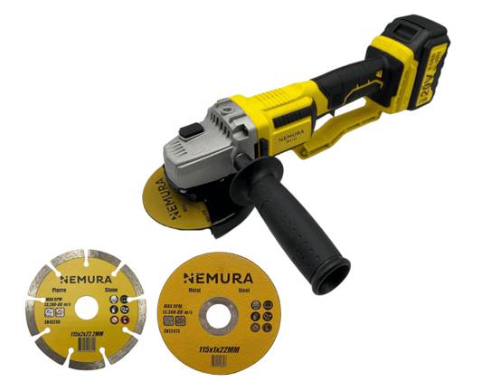 Nemura - Pack 3 outils 20V - Perceuse, Perforateur, Meuleuse + 3 batteries + 2 mallettes de rangement + 2 Chargeurs - Image 3