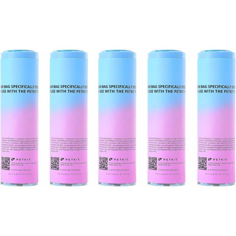 Petkit - Petkit 4 Recharges de liquide + 5 rouleaux de 20 sacs poubelles + 3 N50 Petkit - Imagen 3