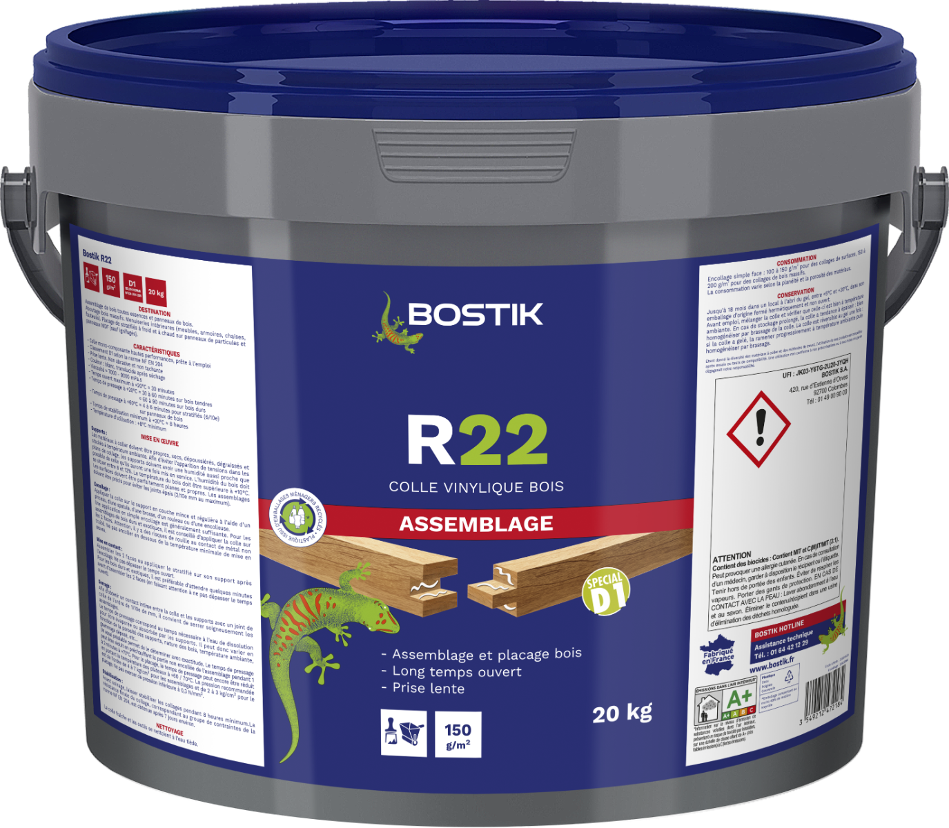 Bostik - Colle R22 Lente BOSTIK - Fût de 20 kg - 30604651 - Image 1