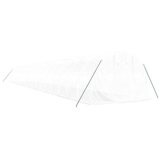 Serre Tunnel Jardin Acier Galvanisé 60m² Blanc Protection Cultures 20x3x2m - ComfortXL Outdoor Living - Image 3