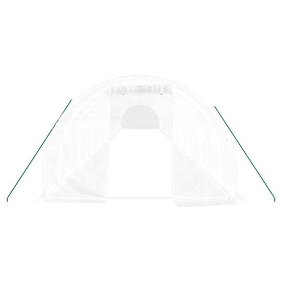 Serre Tunnel Jardin Acier Galvanisé 60m² Blanc Protection Cultures 20x3x2m - ComfortXL Outdoor Living - Image 4