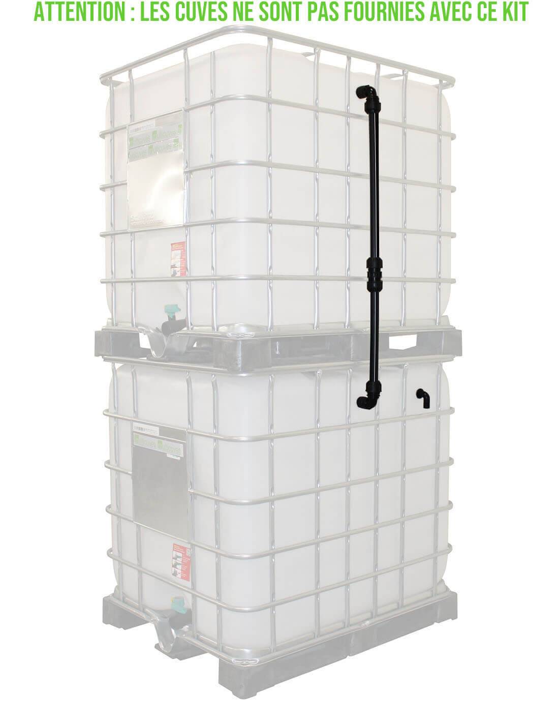 Kit Vertical de Raccordement de 2 Cuves eau 1000 L + Trop-Plein - Imagen 2