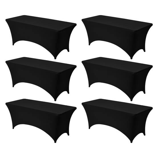 VEVOR Nappe extensible en polyester et élasthanne 183 x 76 x 76 cm 6 pcs noir - Image 1