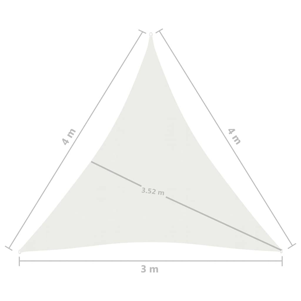 Helloshop26 - Voile toile d'ombrage parasol 160 g/m² PEHD 3 x 4 x 4 m blanc - Imagen 5