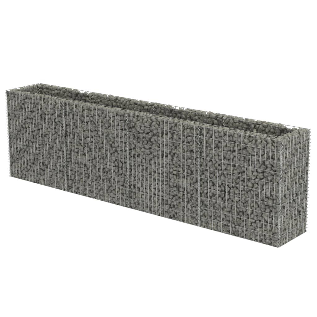 Helloshop26 - Jardinière lit surélevé plantes fleurs jardinà gabion acier galvanisé 360 x 50 x 100 cm - Imagen 2