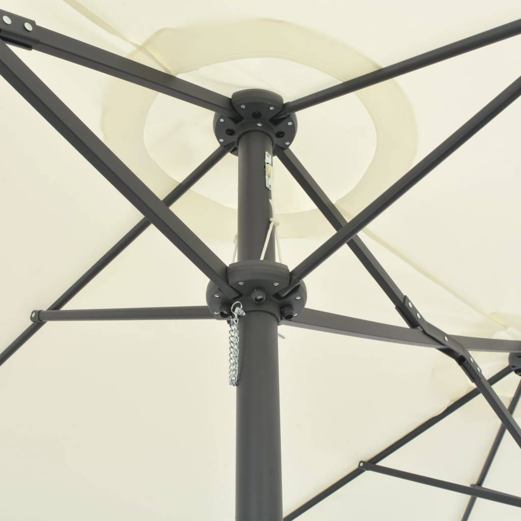 Vidaxl - Parasol d'extérieur et poteau en aluminium 460x270 cm sable vidaXL 44868 - Imagen 4