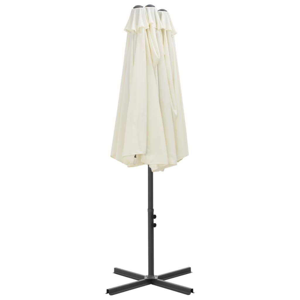 Vidaxl - Parasol d'extérieur et poteau en aluminium 460x270 cm sable vidaXL 44868 - Imagen 6