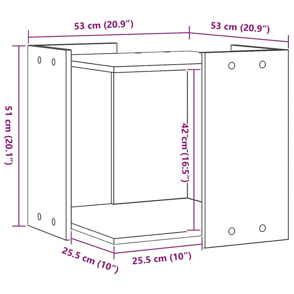 Vidaxl - Meuble de bac à litière pour chat chêne artisanal 53x53x51 cm vidaXL 857759 - Image 3