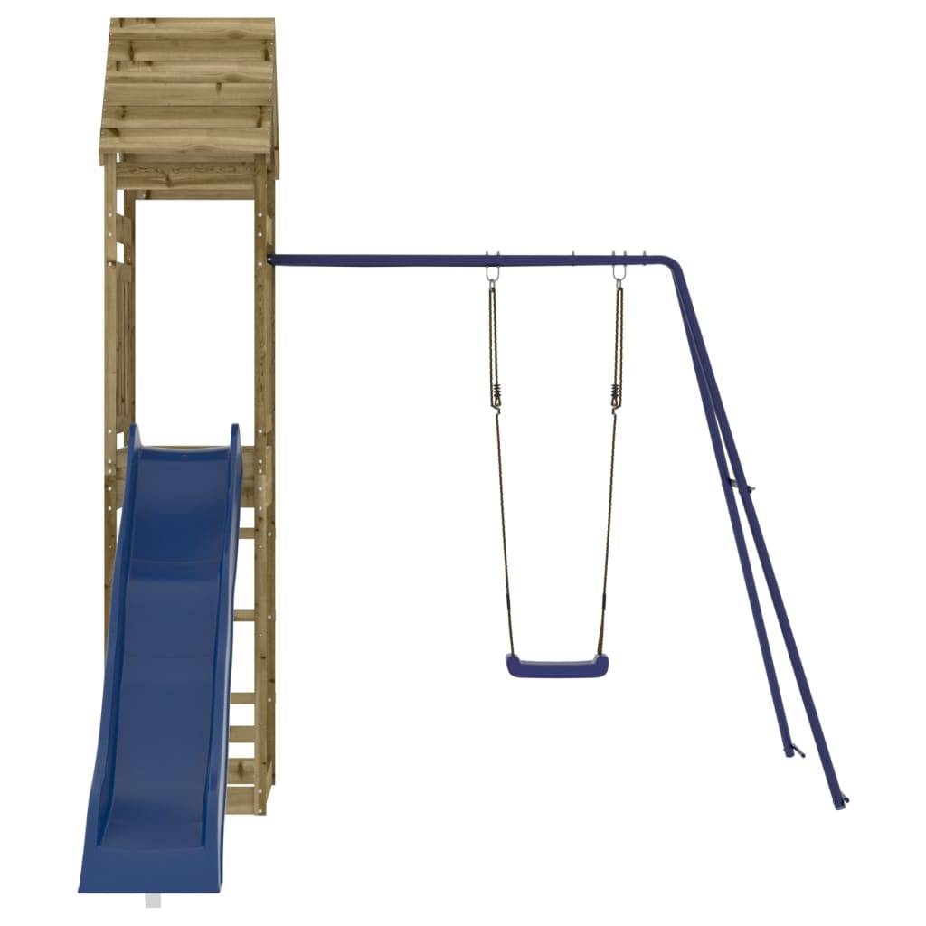 Helloshop26 - Aire de jeux d'extérieur balançoires toboggan portiques robuste jeux jardin 53 x 85 x 264 cm bois de pin imprégné - Imagen 4