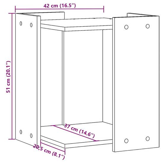 Chatiere bois marron 42 x 42 x 51 cm - Prolenta premium p324.1 - Image 9