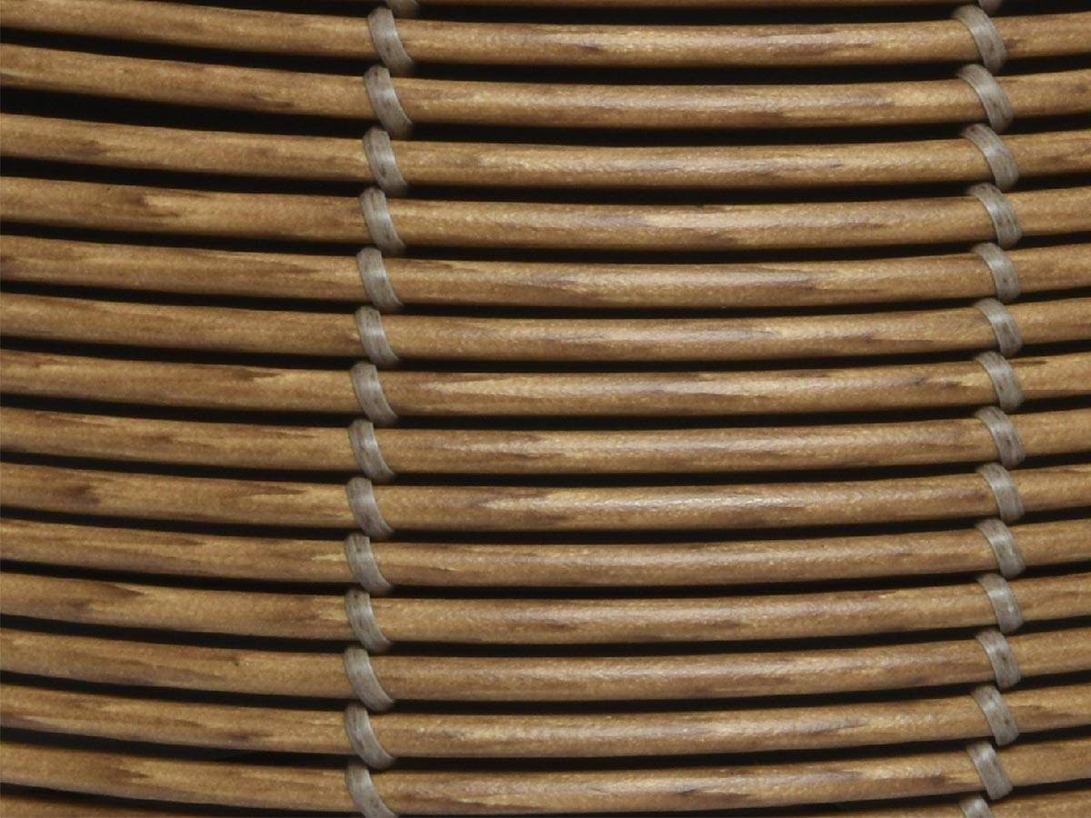 Jardideco - Lot de 2 cache-pots en polyrotin brun clair rond sur pieds - Jardideco - Imagen 2