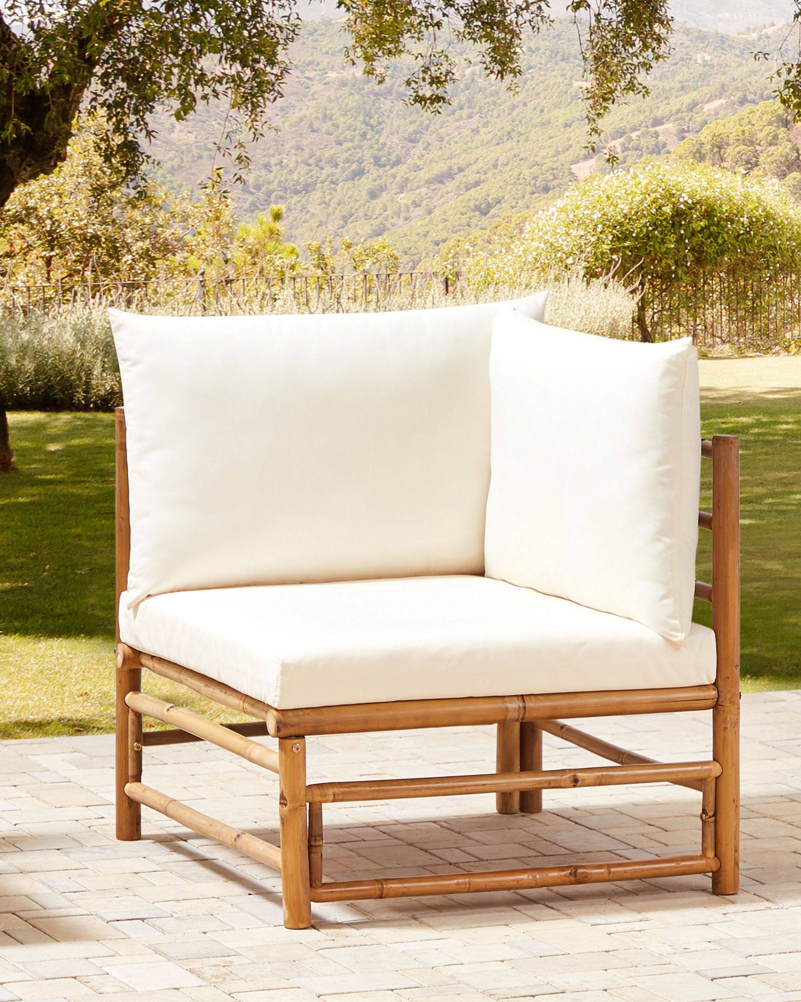 Beliani - Fauteuil Bambou Blanc cassé CERRETO - Beliani - Imagen 1