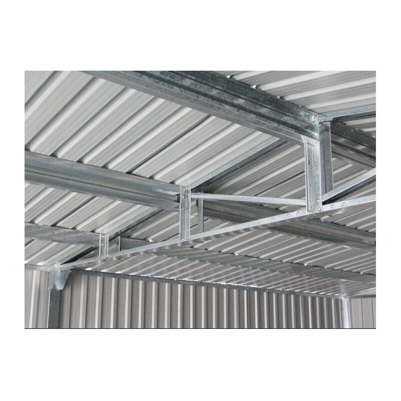 X-Metal - Garage en métal anthracite 19,61 m² double porte avec kit d'ancrage X-Metal - Image 4