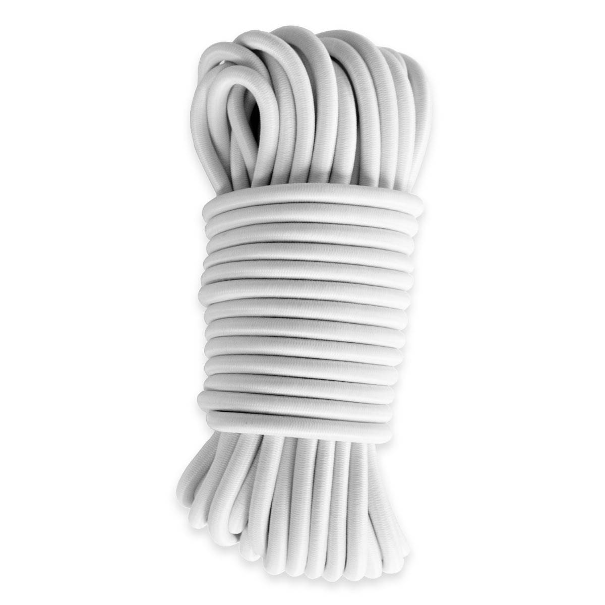 Sandow élastique Blanc 20 mètres 9SW - Qualité PRO - Tendeur pour bâche de diamètre 9 mm TECPLAST - Image 1