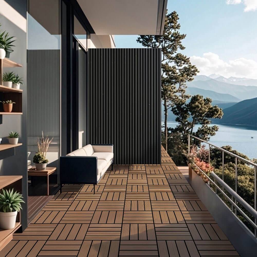 Carreaux clic WPC HOME DELUXE BAVARO - teck - Image 2