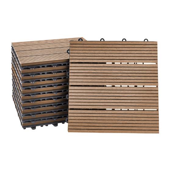 Carreaux clic WPC HOME DELUXE BAVARO - teck - Image 4