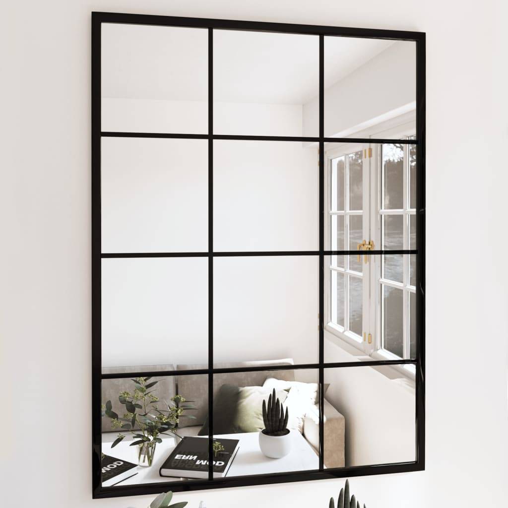 Maison Chic - 2pcs Miroirs muraux - Miroirs décoratifs noir 80x60 cm métal - Image 2