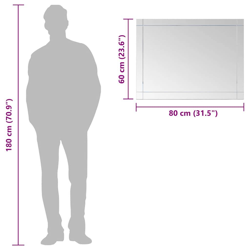 Prolenta Premium - Miroir Ylvain Argent 80 X 60 cm - P87209A - Image 7
