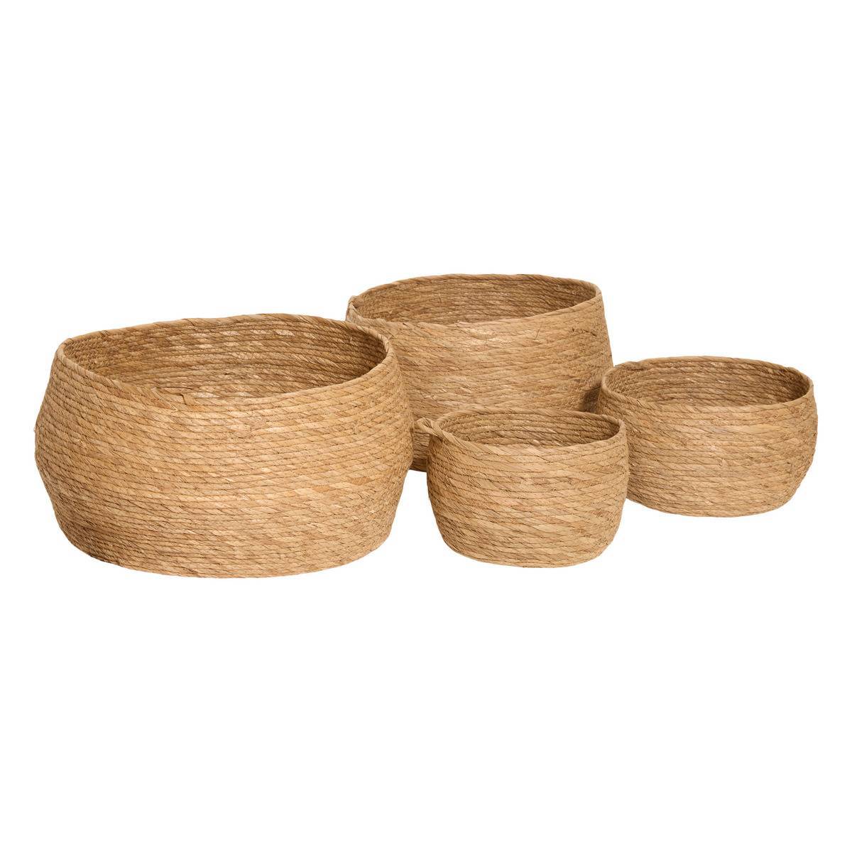 Atmosphera - Set de 4 paniers "Aliza" en jonc de mer D22/30/40/50cm - Atmosphera Créateur d'intérieur - Imagen 2