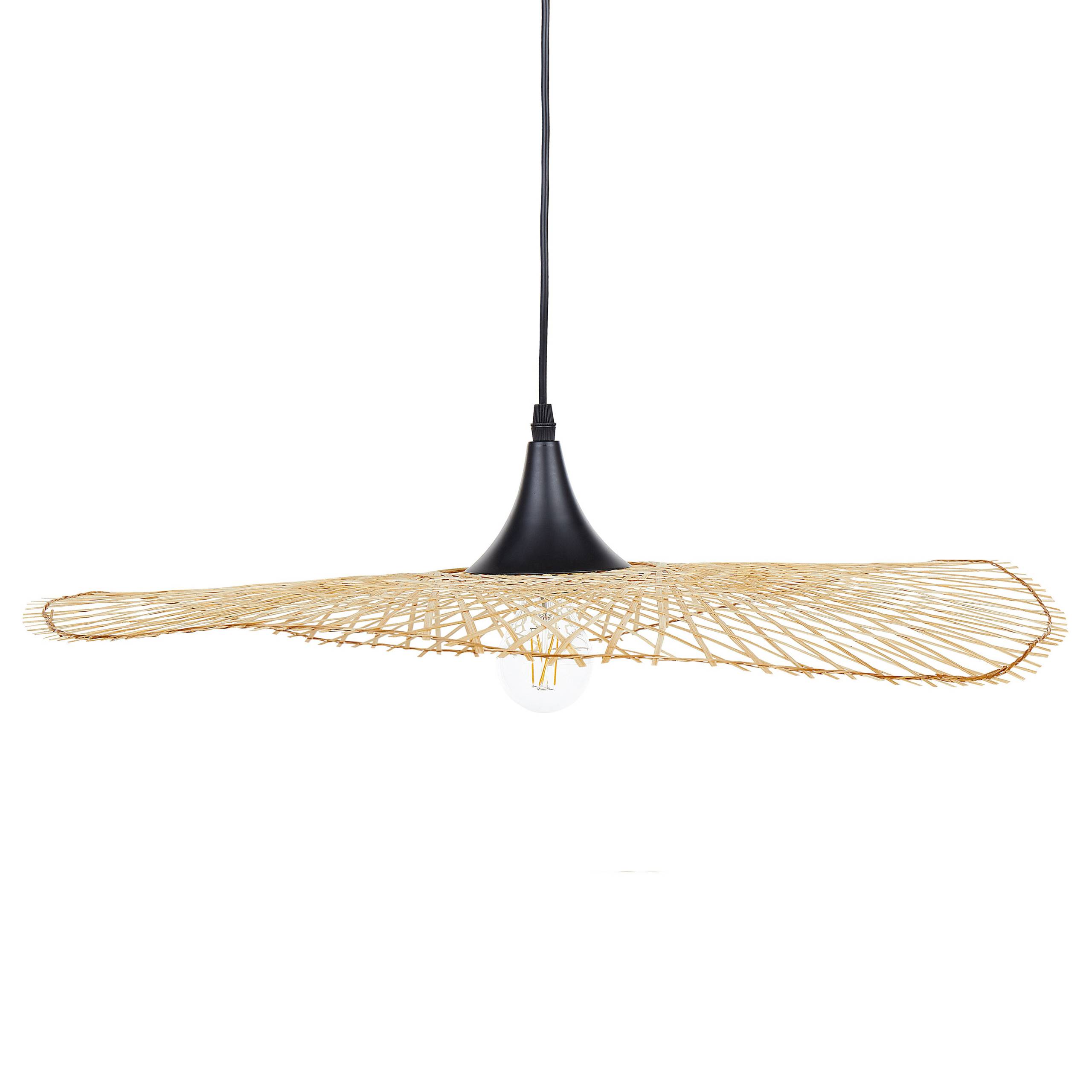 Beliani - Lampe suspension Bambou Marron clair FLOYD - 62x62x128- Beliani - Image 4