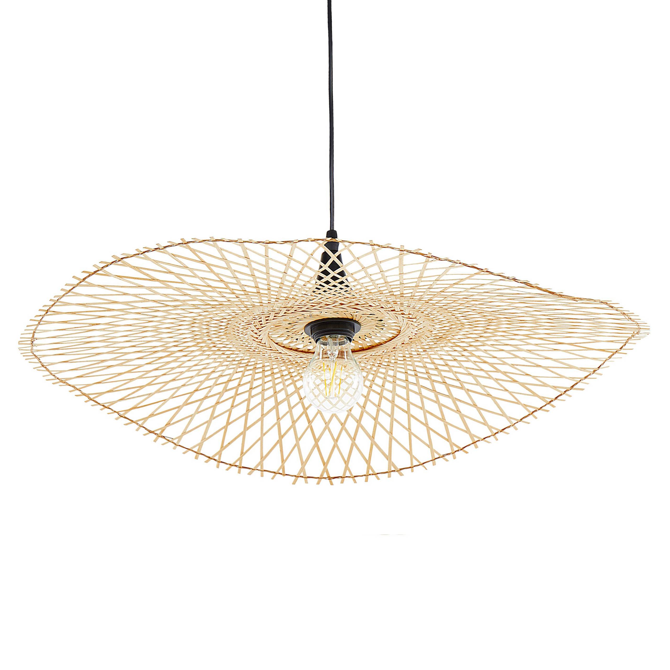 Beliani - Lampe suspension Bambou Marron clair FLOYD - 62x62x128- Beliani - Image 5