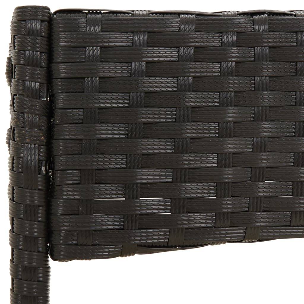 Helloshop26 - Salon de jardin meuble d'extérieur ensemble de mobilier 4 pièces avec coussins noir résine tressée - Imagen 4