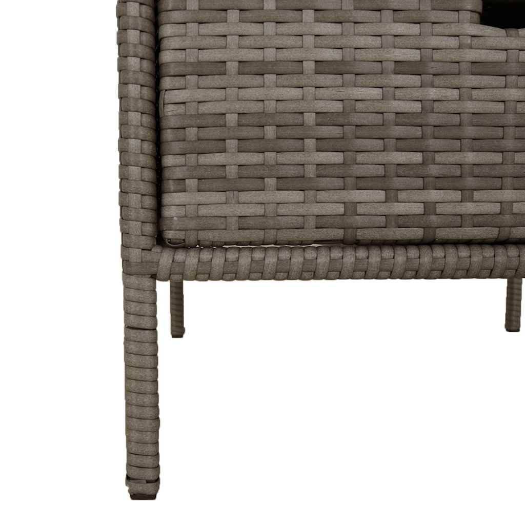Armoire Basse 3 Tiroirs en Polyrotin pour Rangement Balcon Patio Gris 55x59x80 cm – ComfortXL Outdoor Living - Image 8