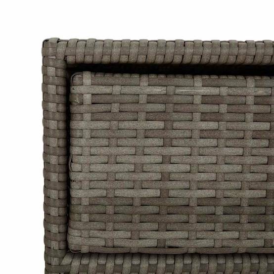 Armoire Basse 3 Tiroirs en Polyrotin pour Rangement Balcon Patio Gris 55x59x80 cm – ComfortXL Outdoor Living - Image 9