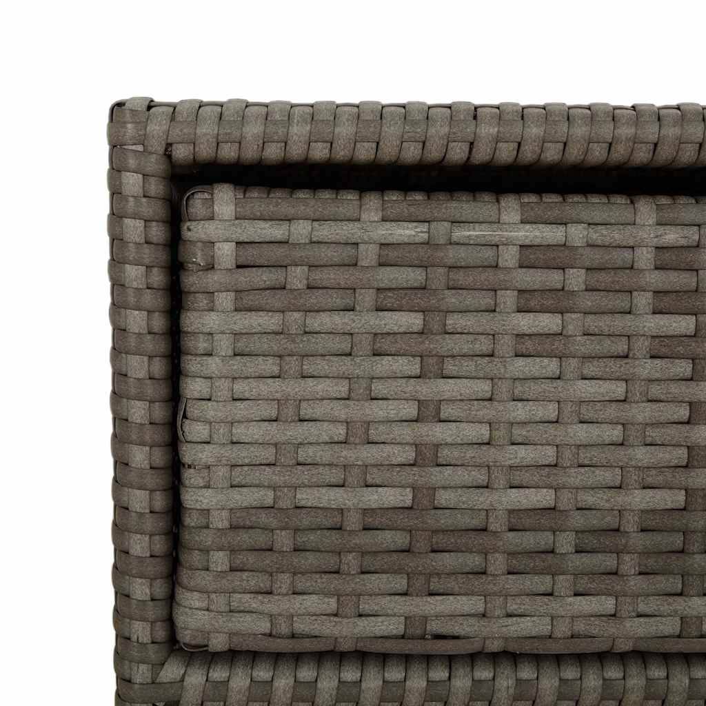 Armoire Basse 3 Tiroirs en Polyrotin pour Rangement Balcon Patio Gris 55x59x80 cm – ComfortXL Outdoor Living - Image 9