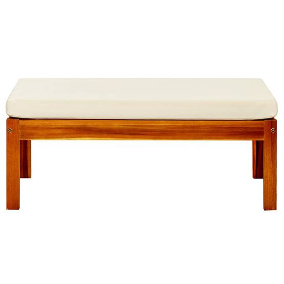 Helloshop26 - Banc de jardin meuble de patio d'extérieur terrasse avec auvent et repose-pieds bois d'acacia solide - Imagen 8