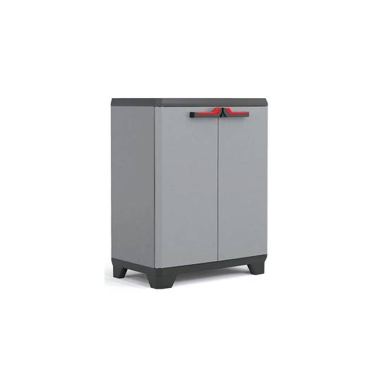Keter - Armoire basse de Rangement Multifonctions Résine Étagères et Pieds 39 x 68 x 90 cm KETER - Imagen 1