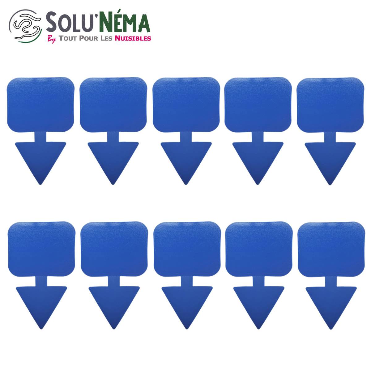 Solu'Néma - 10 Pièges Collants Bleus pour les Thrips, Moucherons, Design XXL - Image 2