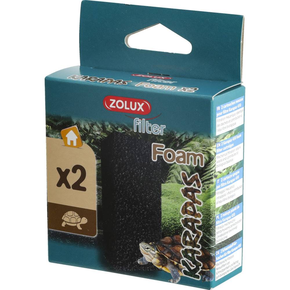 Zolux - 2 filtres Cartouche mousse Foam Karapas pour tortue - Imagen 1