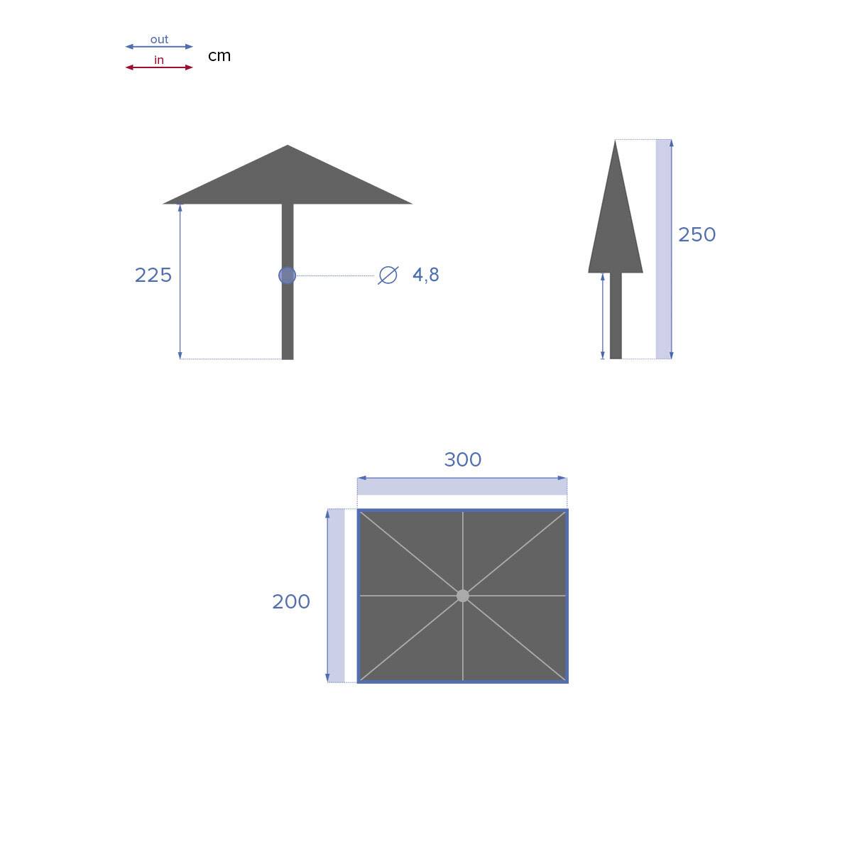Hesperide - Parasol droit rectangulaire "Loompa" vert olive 3x2m en aluminium Hespéride - Imagen 8