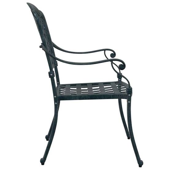 Chaise de jardin aluminium vert 55 x 56,5 x 91 cm (Lot de 2) - PANGIVO - Image 5