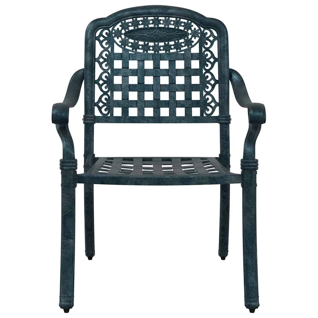 Chaise de jardin aluminium vert 55 x 56,5 x 91 cm (Lot de 2) - PANGIVO - Image 4