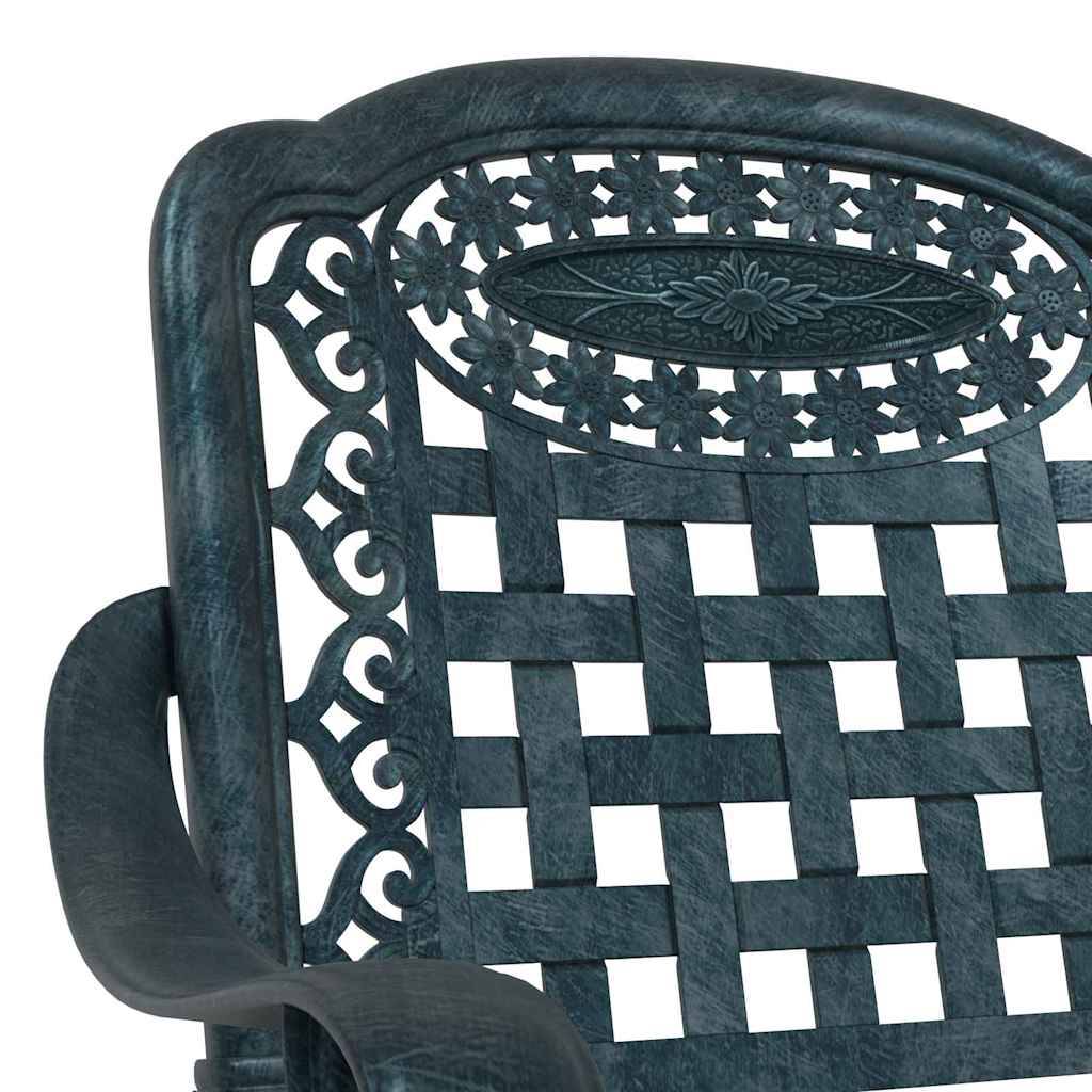 Chaise de jardin aluminium vert 55 x 56,5 x 91 cm (Lot de 2) - PANGIVO - Image 7