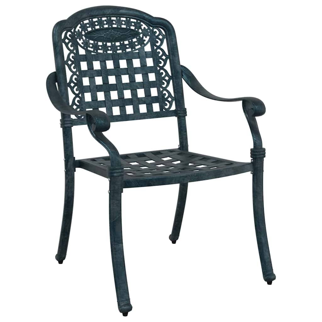 Chaise de jardin aluminium vert 55 x 56,5 x 91 cm (Lot de 2) - PANGIVO - Image 3