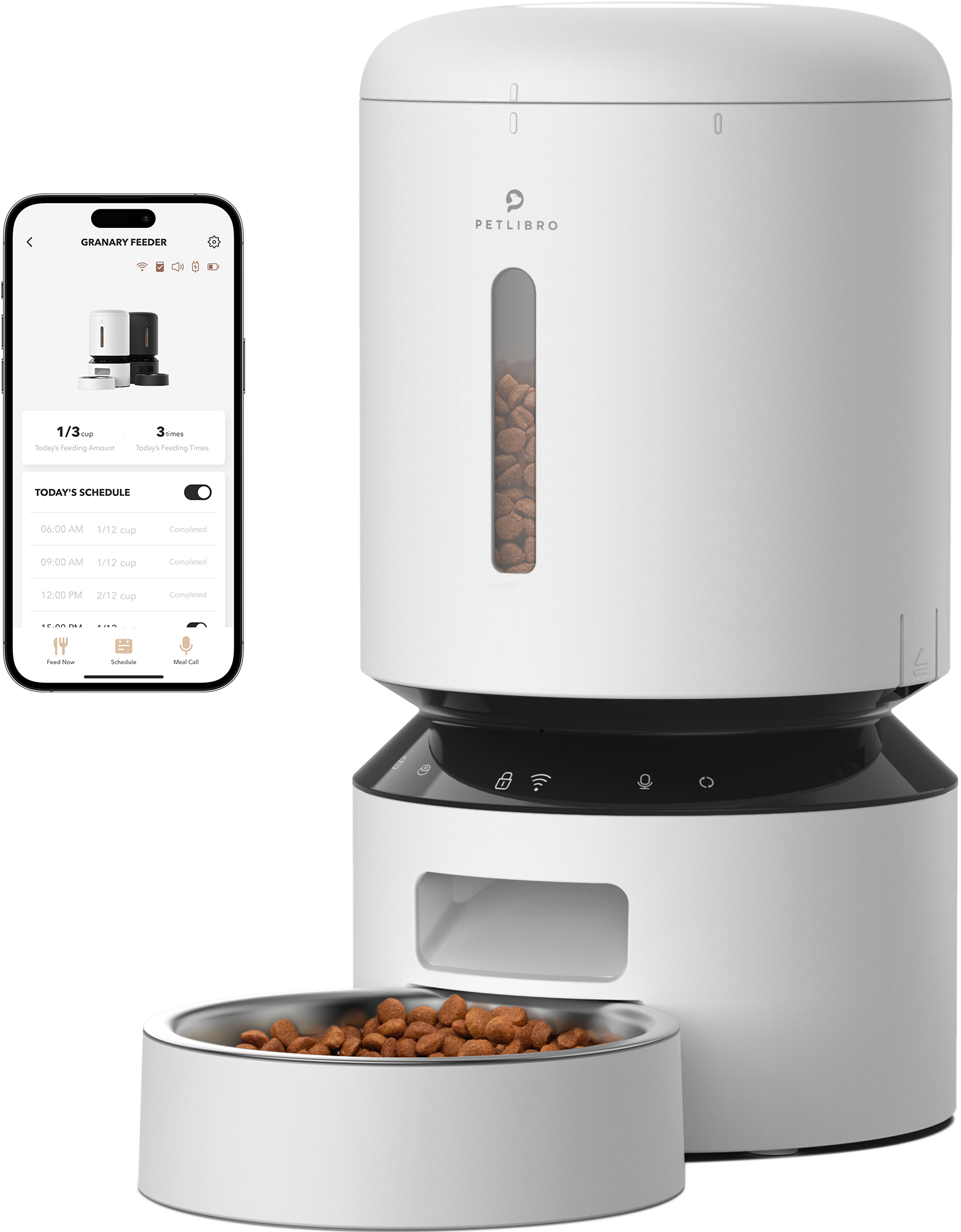 Petlibro Distributeur de croquettes automatique WiFi Granary Blanc - Image 1